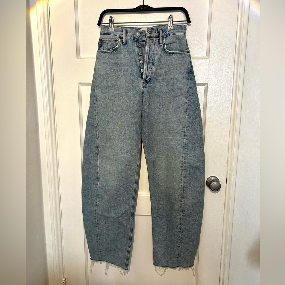 AGOLDE: High-Waisted Button-Fly Jeans